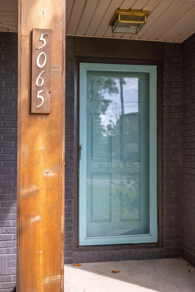 5065 Durant Ave, North Charleston, SC 29405 - doorway to property with brick siding
