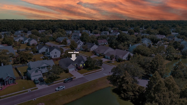 6159 Fieldstone Cir, Charleston, SC 29414 - aerial view at dusk of a water view and a residential view