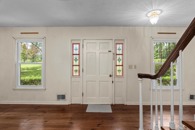1019 Pinon Rd, North Augusta, SC 29841 - entrance foyer featuring wood finished floors, healthy amount of natural light, and stairway