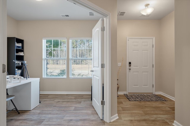 interior space featuring light hardwood / wood-style floors