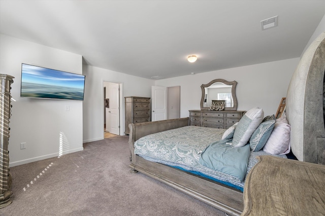 bedroom featuring carpet