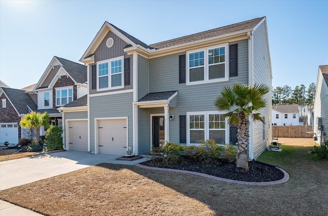 view of front of house featuring a garage