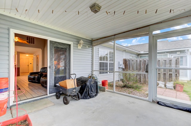 view of sunroom