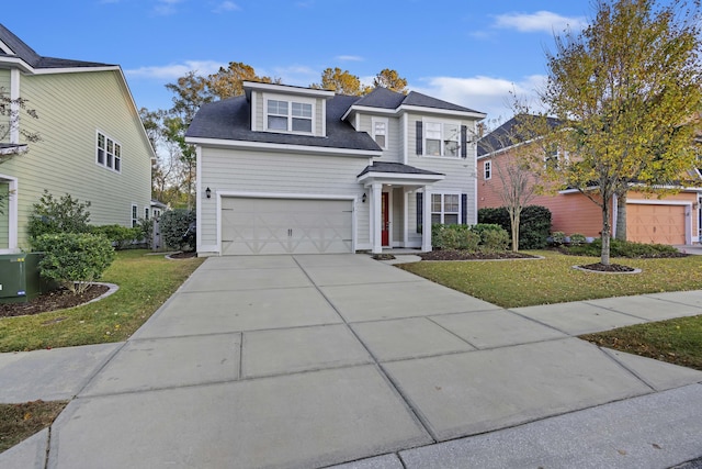 view of front of property featuring a front yard