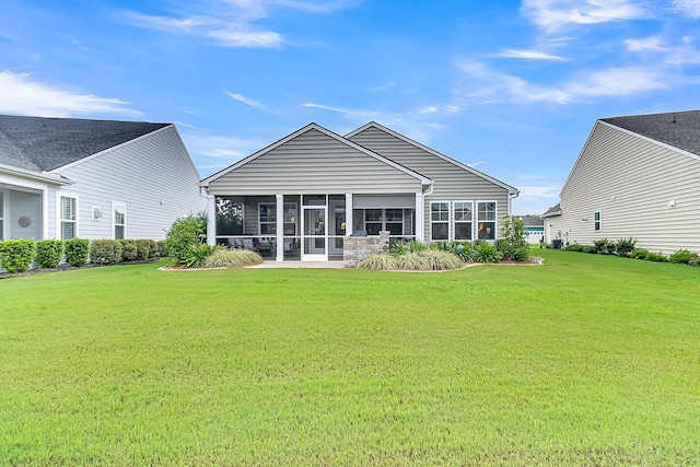 554 Tidewater Chase Ln, Summerville, SC 29486 - rear view of house featuring a sunroom and a yard