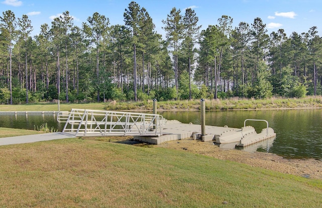 554 Tidewater Chase Ln, Summerville, SC 29486 - dock with a water view and a lawn