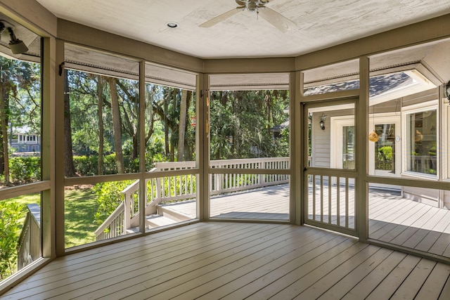 2938 Old Drake Dr, Seabrook Island, SC 29455 - unfurnished sunroom with ceiling fan