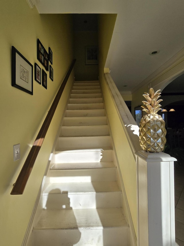 view of stairway