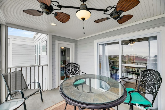 view of sunroom