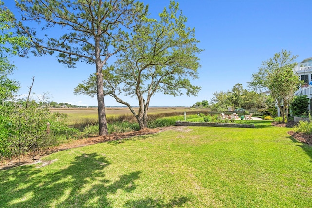 view of grassy yard