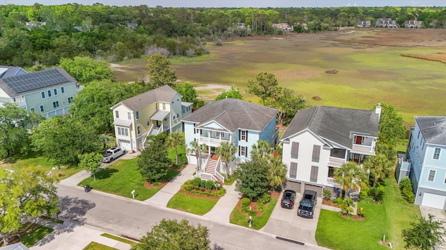 aerial perspective of suburban area