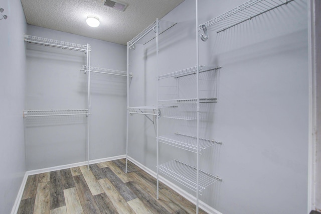 spacious closet with hardwood / wood-style floors