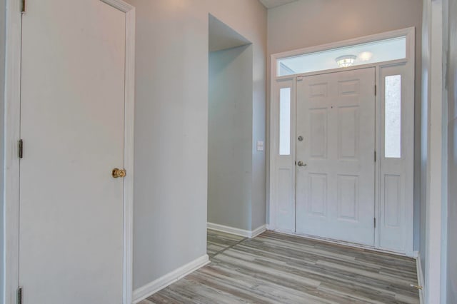 entrance foyer featuring light hardwood / wood-style floors