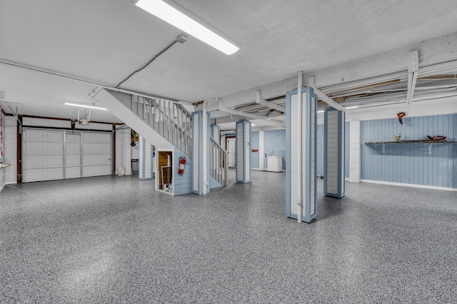 basement featuring washer / clothes dryer