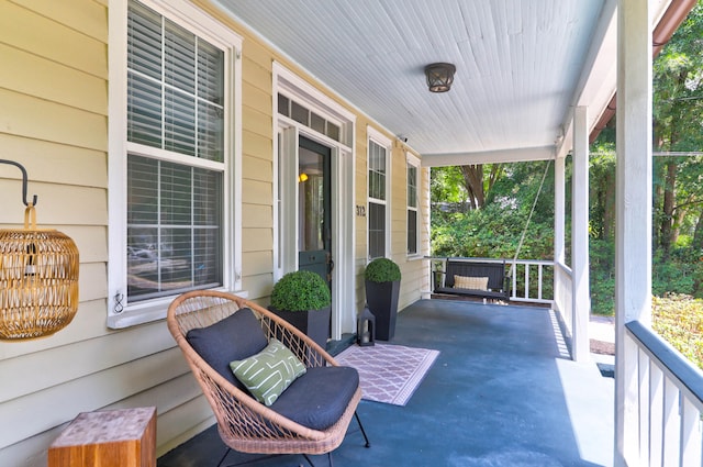 view of patio / terrace featuring covered porch