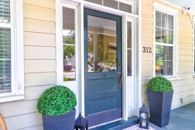 view of doorway to property