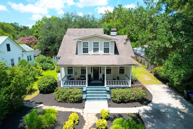 view of front of house featuring covered porch