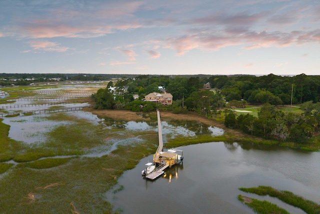 2834 Parkers Landing Rd, Mount Pleasant, SC 29466 - aerial view at dusk of a water view