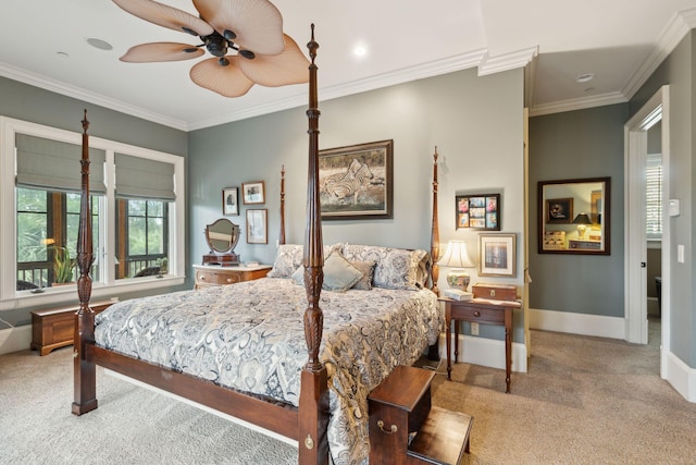 2834 Parkers Landing Rd, Mount Pleasant, SC 29466 - bedroom featuring carpet, multiple windows, and ornamental molding