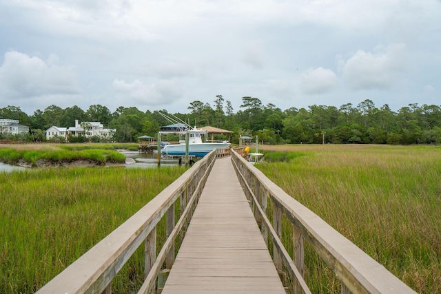 2834 Parkers Landing Rd, Mount Pleasant, SC 29466 - dock featuring a water view and a wooded view