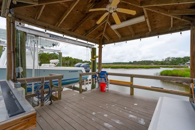 2834 Parkers Landing Rd, Mount Pleasant, SC 29466 - dock with boat lift and a water view