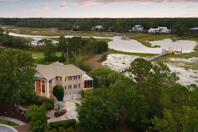 2834 Parkers Landing Rd, Mount Pleasant, SC 29466 - aerial view at dusk of a water view