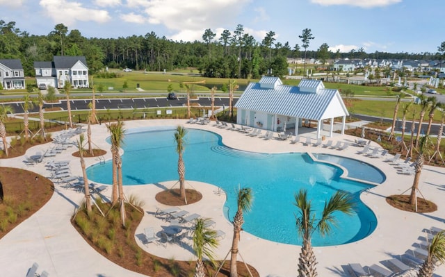 view of pool with a patio area