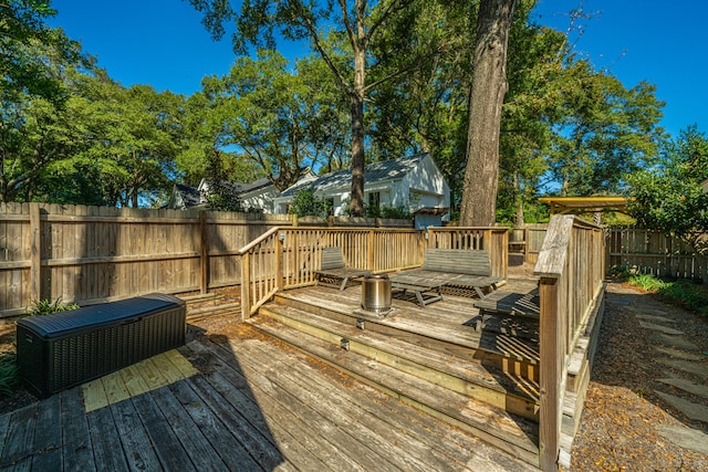 view of wooden deck