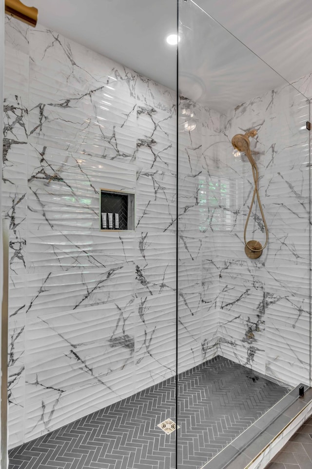 full bathroom with a walk in shower