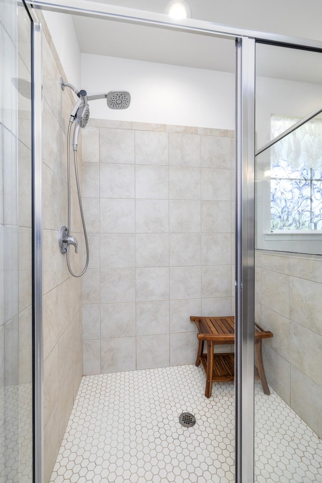 409 Pine Lake Ct, Manning, SC 29102 - full bath with a stall shower and tile patterned floors