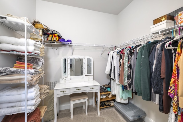 409 Pine Lake Ct, Manning, SC 29102 - walk in closet featuring carpet floors