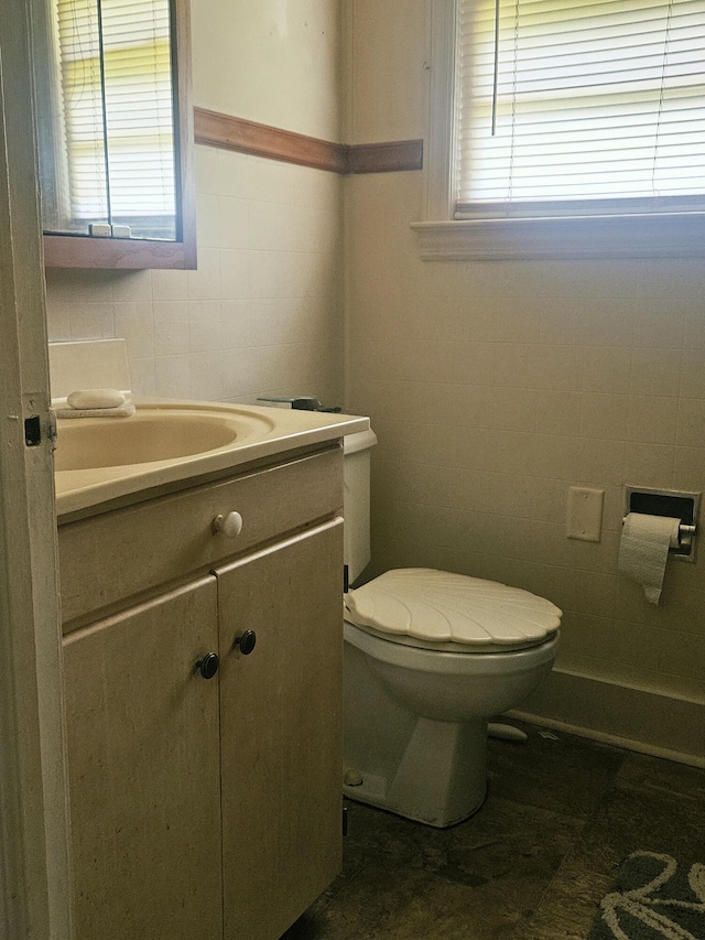 8719 Jefferies Hwy, Walterboro, SC 29488 - half bathroom with tile walls and vanity