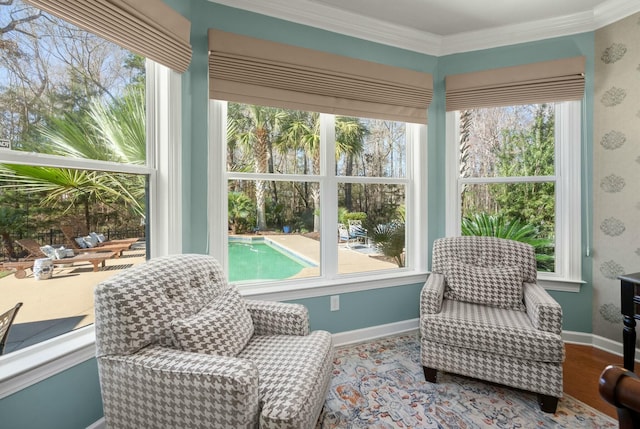 view of sunroom