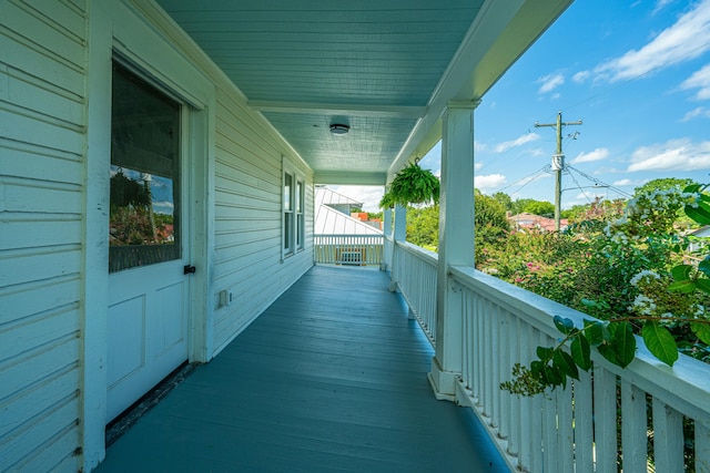 balcony with covered porch