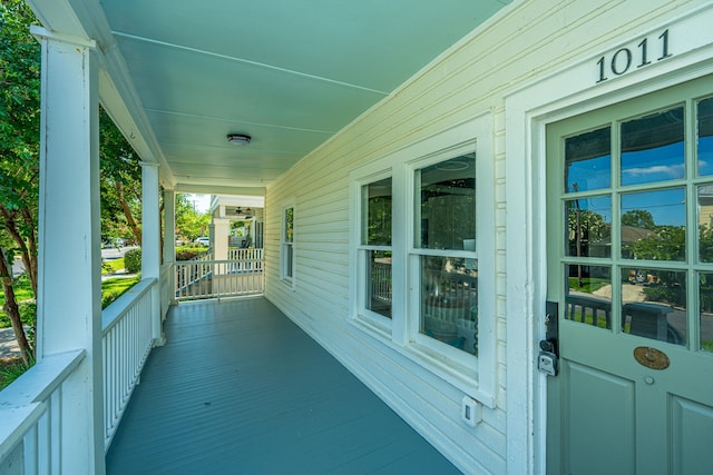 view of patio with covered porch