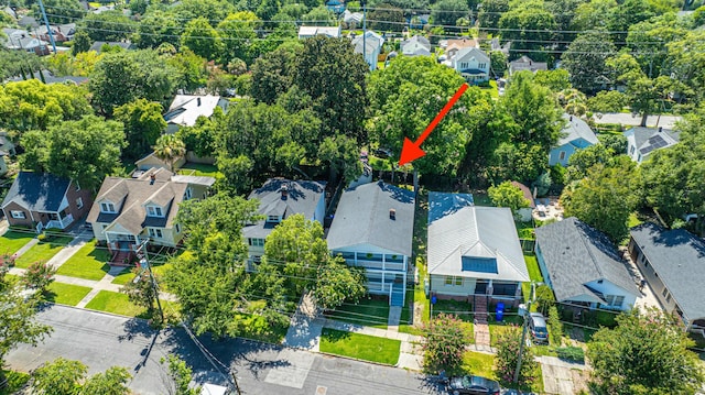 aerial view with a residential view