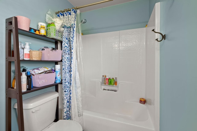 216 Goldfinch Ln, Summerville, SC 29485 - full bathroom with shower / tub combo with curtain and toilet