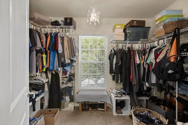 216 Goldfinch Ln, Summerville, SC 29485 - spacious closet featuring carpet flooring and a chandelier