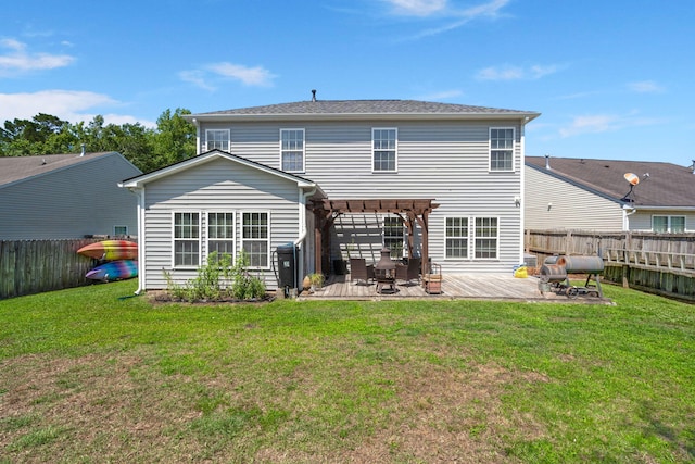 216 Goldfinch Ln, Summerville, SC 29485 - rear view of house with a pergola