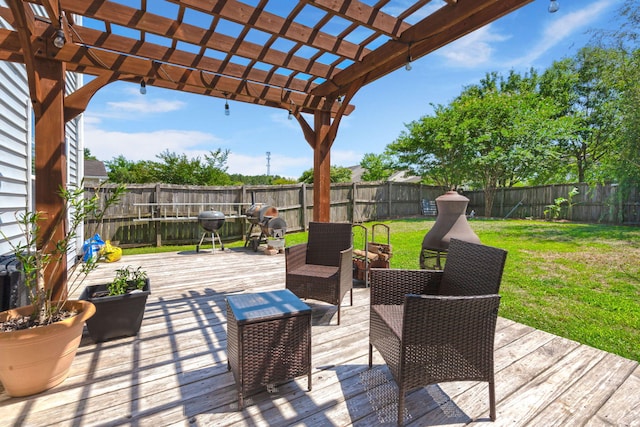 216 Goldfinch Ln, Summerville, SC 29485 - deck with grilling area and a pergola