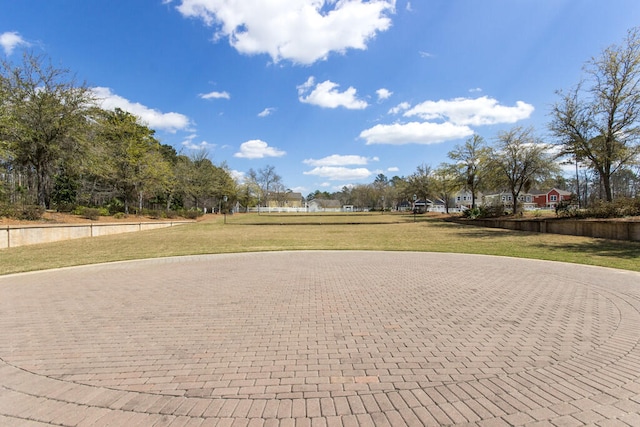 exterior space with a lawn