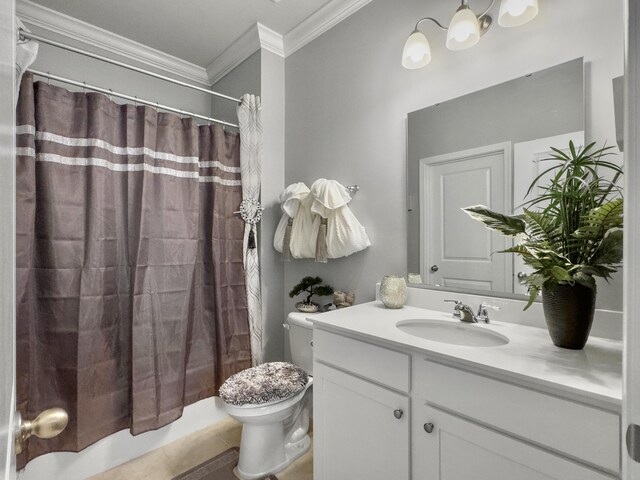 209 Celestial Blvd, Summerville, SC 29486 - full bath with crown molding, vanity, toilet, and tile patterned flooring