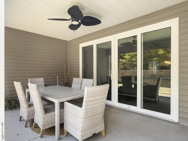 209 Celestial Blvd, Summerville, SC 29486 - view of patio with outdoor dining space and ceiling fan