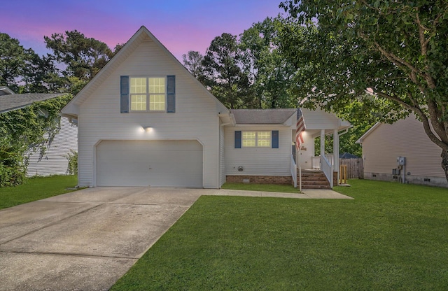 5052 Hidden Forest Ln, North Charleston, SC 29420 - traditional home featuring an attached garage, a front lawn, and driveway