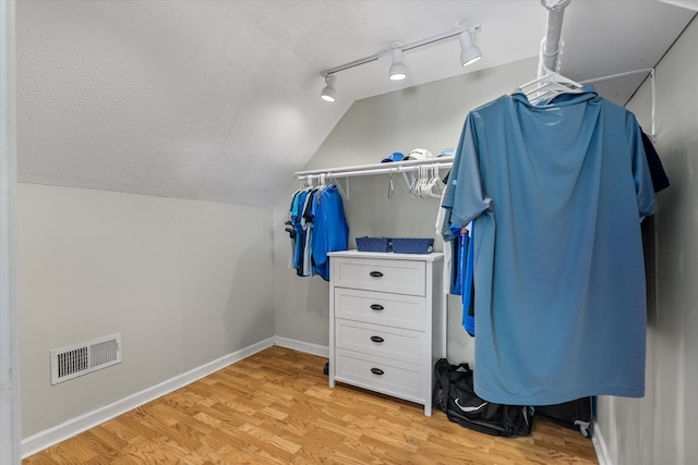 5052 Hidden Forest Ln, North Charleston, SC 29420 - spacious closet with lofted ceiling and light wood finished floors