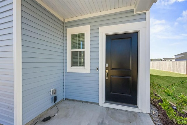 view of doorway to property