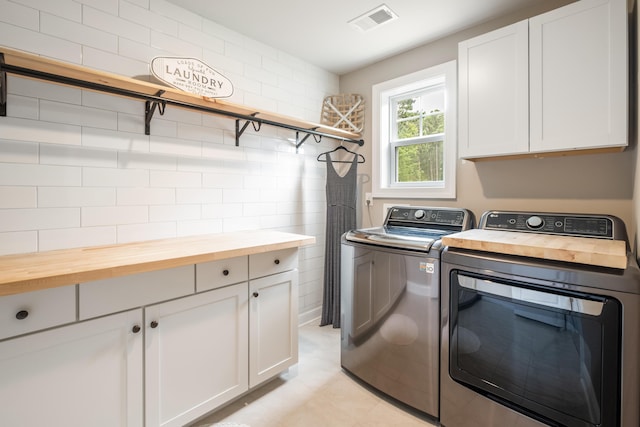 125 Beam St, Huger, SC 29450 - laundry area with independent washer and dryer and cabinet space