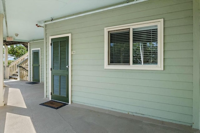 view of doorway to property