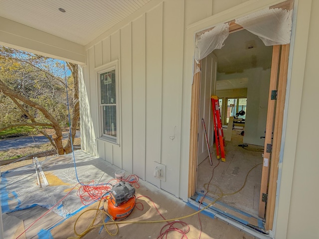 exterior space featuring covered porch