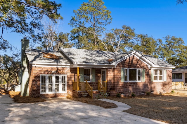 view of front facade featuring covered porch